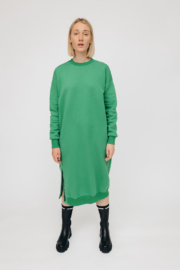 žalia ilga džemperinė suknelė