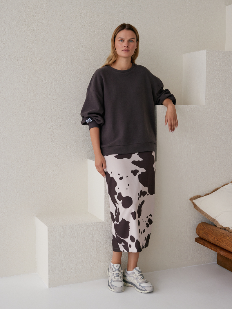 Animal print rašto sijonas